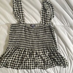 NWOT Plaid Ruffle Tank